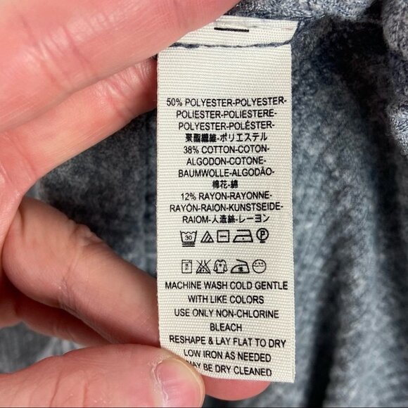 Free People Londontown Thermal Tunic Top Grey Size Small Asymmetric Hem Boho S‎ - Picture 9 of 12